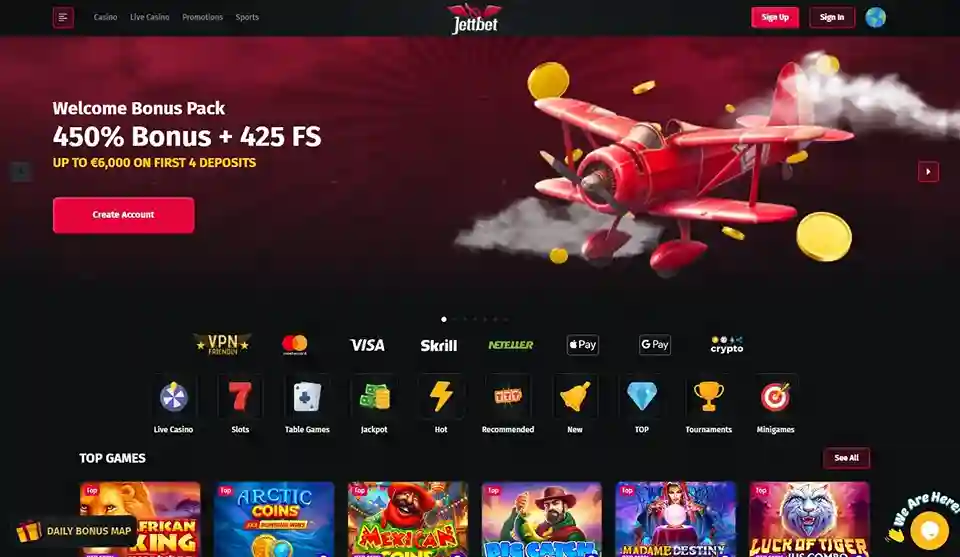 screenshot van het casino